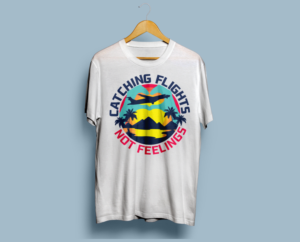 Flights not feelings | Diseño de Camiseta por Vallerie L.