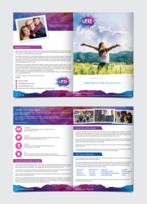 Welcome Brochure for new visitors to our church | Broschüren-Design von alex989