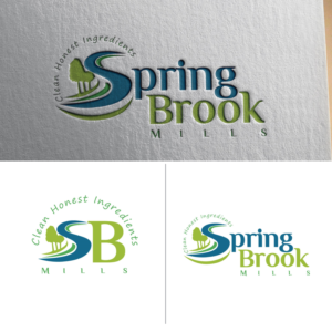 Spring Brook Mills    SB Mills   TAG LINE: Clean  Honest  Ingredients | Logo-Design von concepts