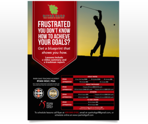 Golf Lesson Flyer Looking to attract Golfers with Emotion | Flyer-Design von Luniere Designs
