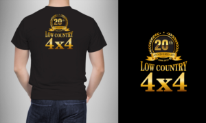 Lowcountry4x4 20th anniversary 1999-2019 | T-shirt Design by Slant Line Media