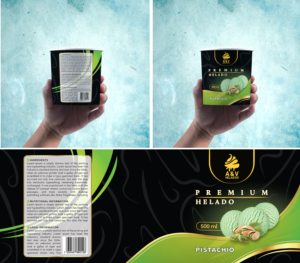 PACKAGING Pistacho Ice cream cup 500 ml | Verpackungs-Design von MTajvidi