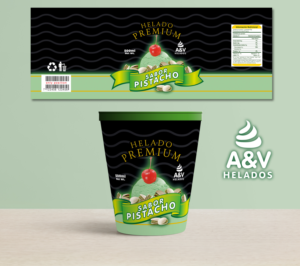 PACKAGING Pistacho Ice cream cup 500 ml | Packaging Design by Al Pech