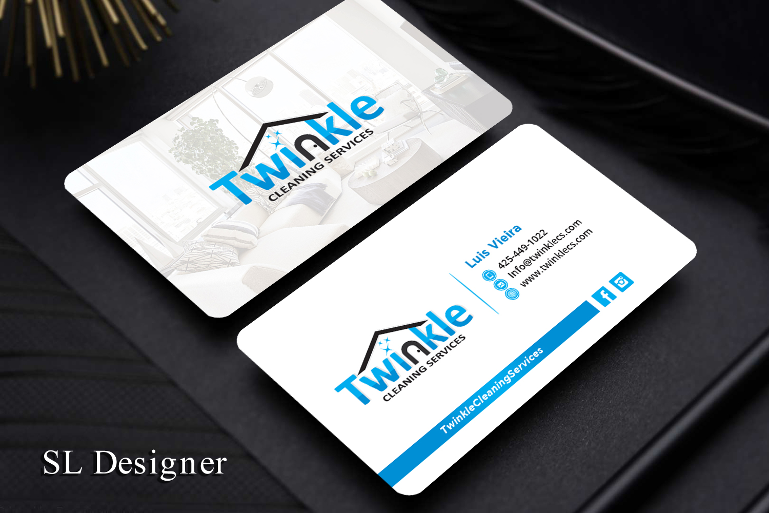 Diseño de Tarjeta de Presentación por SL Designer para Twinkle Cleaning Services, LLC | Diseño #21271492