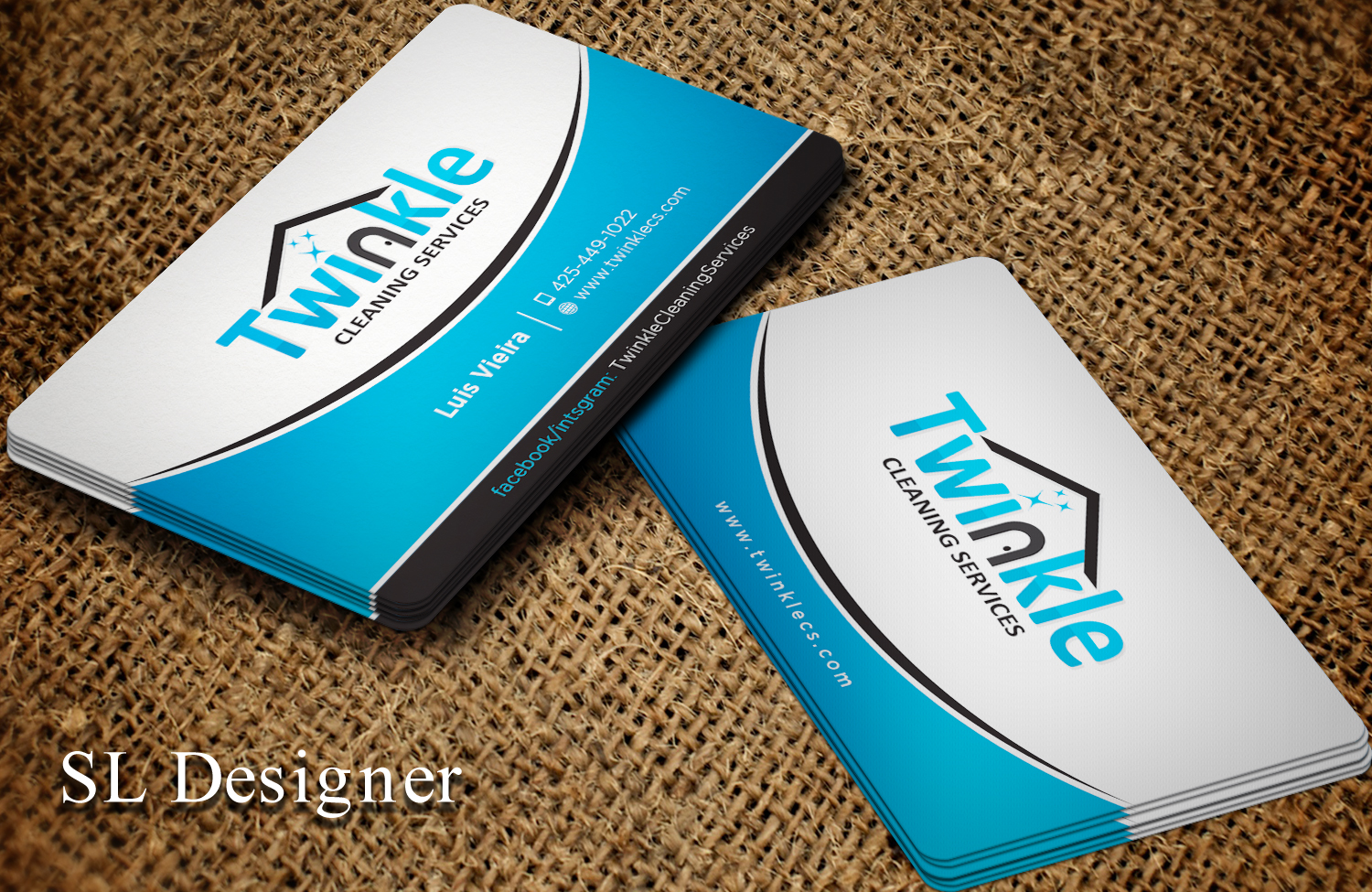 Diseño de Tarjeta de Presentación por SL Designer para Twinkle Cleaning Services, LLC | Diseño #21271494