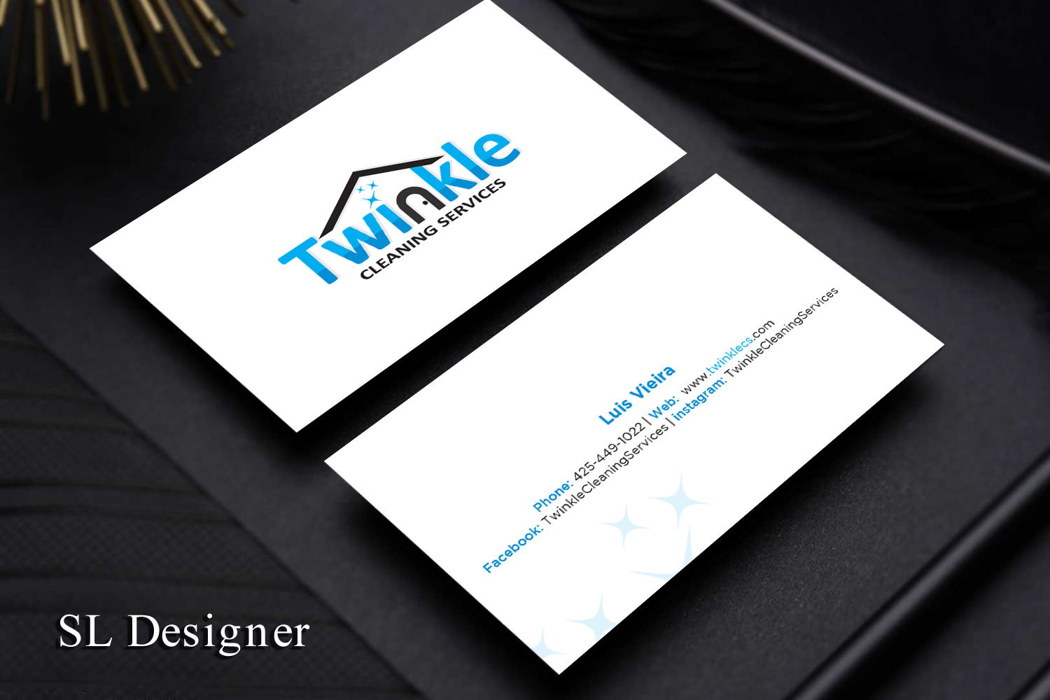 Diseño de Tarjeta de Presentación por SL Designer para Twinkle Cleaning Services, LLC | Diseño #21273896