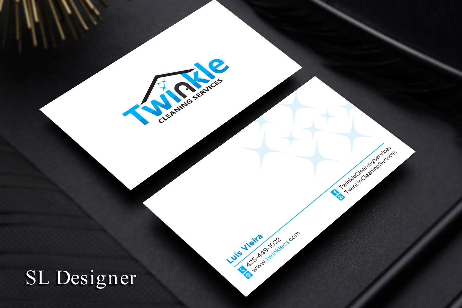 Diseño de Tarjeta de Presentación por SL Designer para Twinkle Cleaning Services, LLC | Diseño #21273897