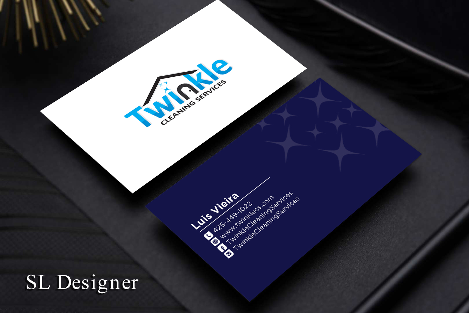 Business Card Design by SL Designer for Twinkle Cleaning Services, LLC | Design #21274121