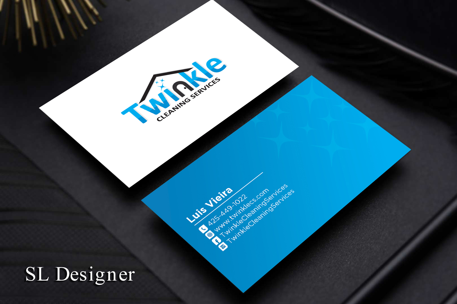 Diseño de Tarjeta de Presentación por SL Designer para Twinkle Cleaning Services, LLC | Diseño #21274161