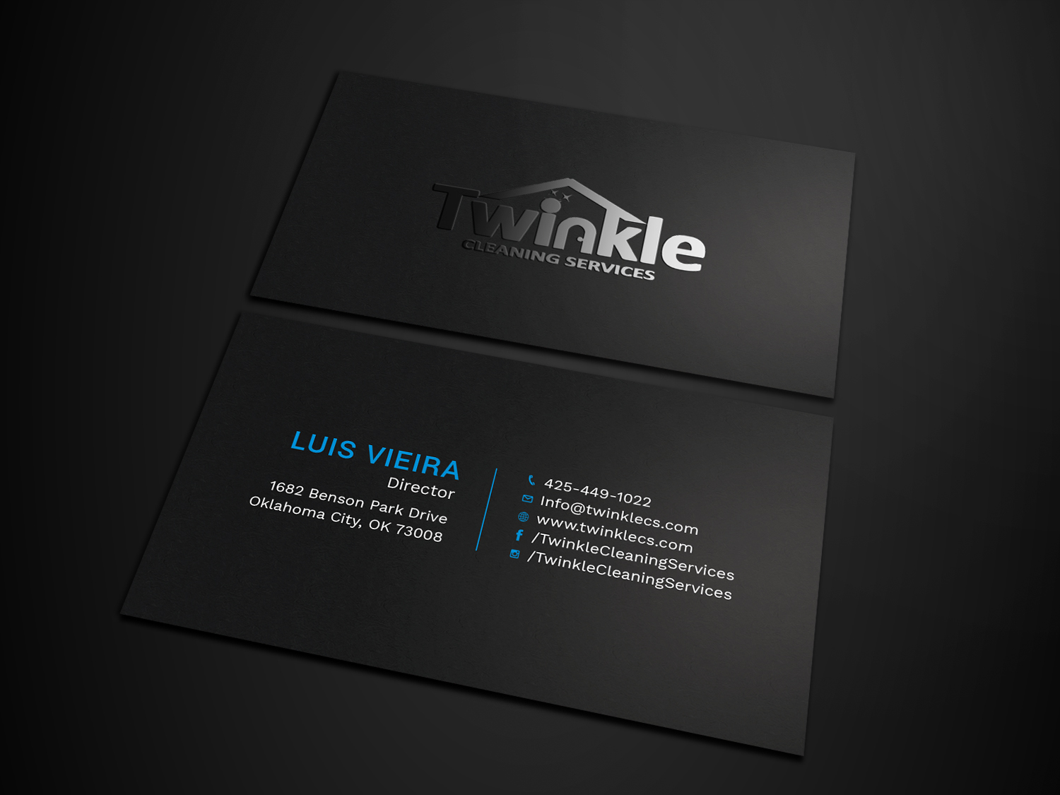 Diseño de Tarjeta de Presentación por Tripti Ranjan Gain para Twinkle Cleaning Services, LLC | Diseño #21271282