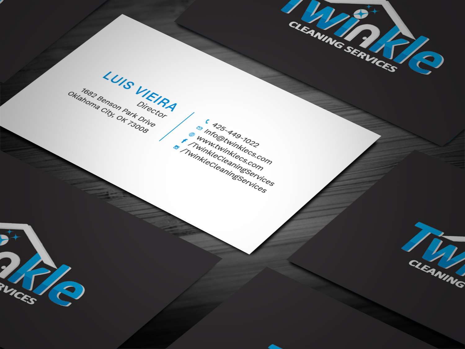 Diseño de Tarjeta de Presentación por Tripti Ranjan Gain para Twinkle Cleaning Services, LLC | Diseño #21271285