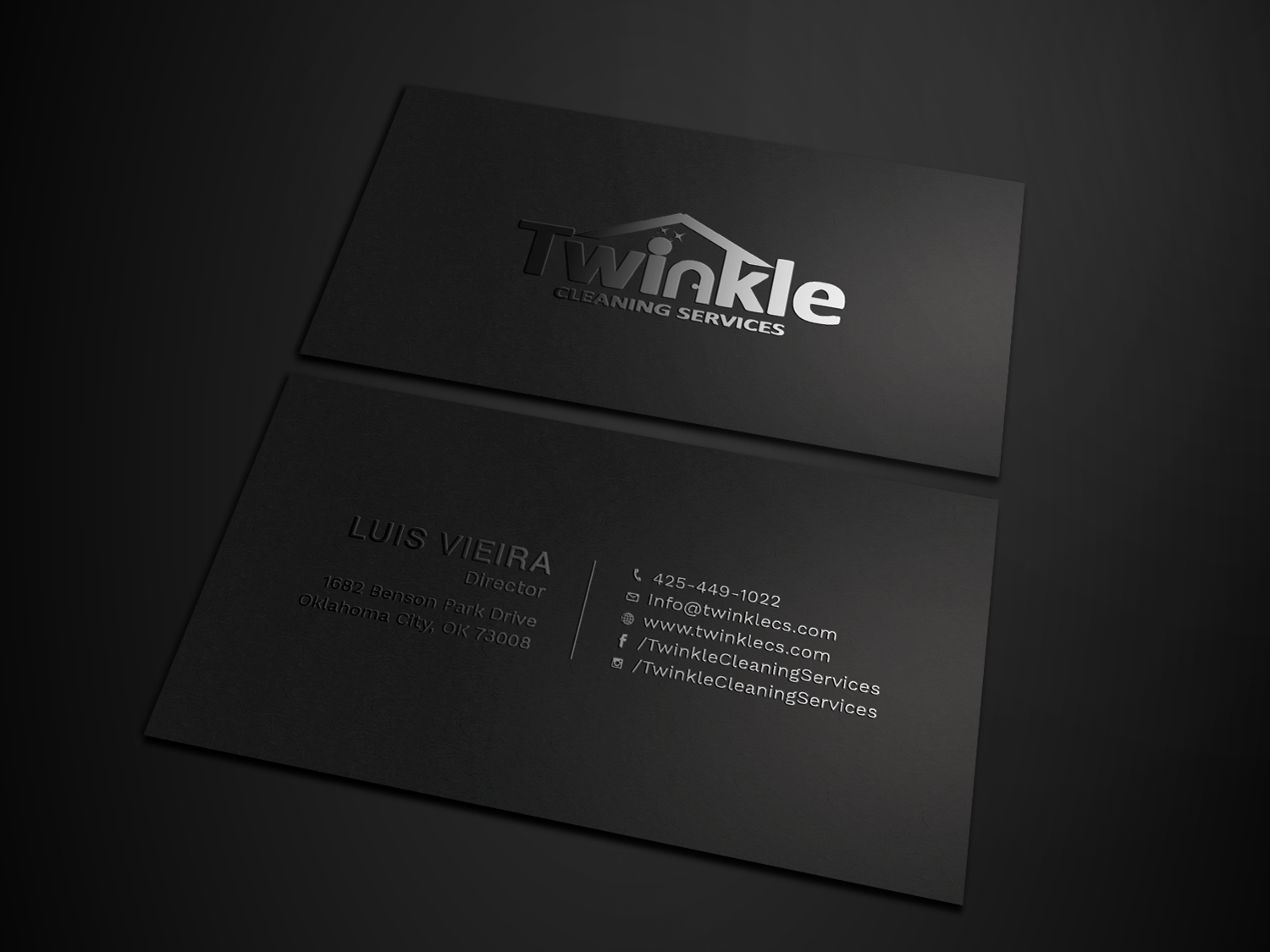Diseño de Tarjeta de Presentación por Tripti Ranjan Gain para Twinkle Cleaning Services, LLC | Diseño #21271286
