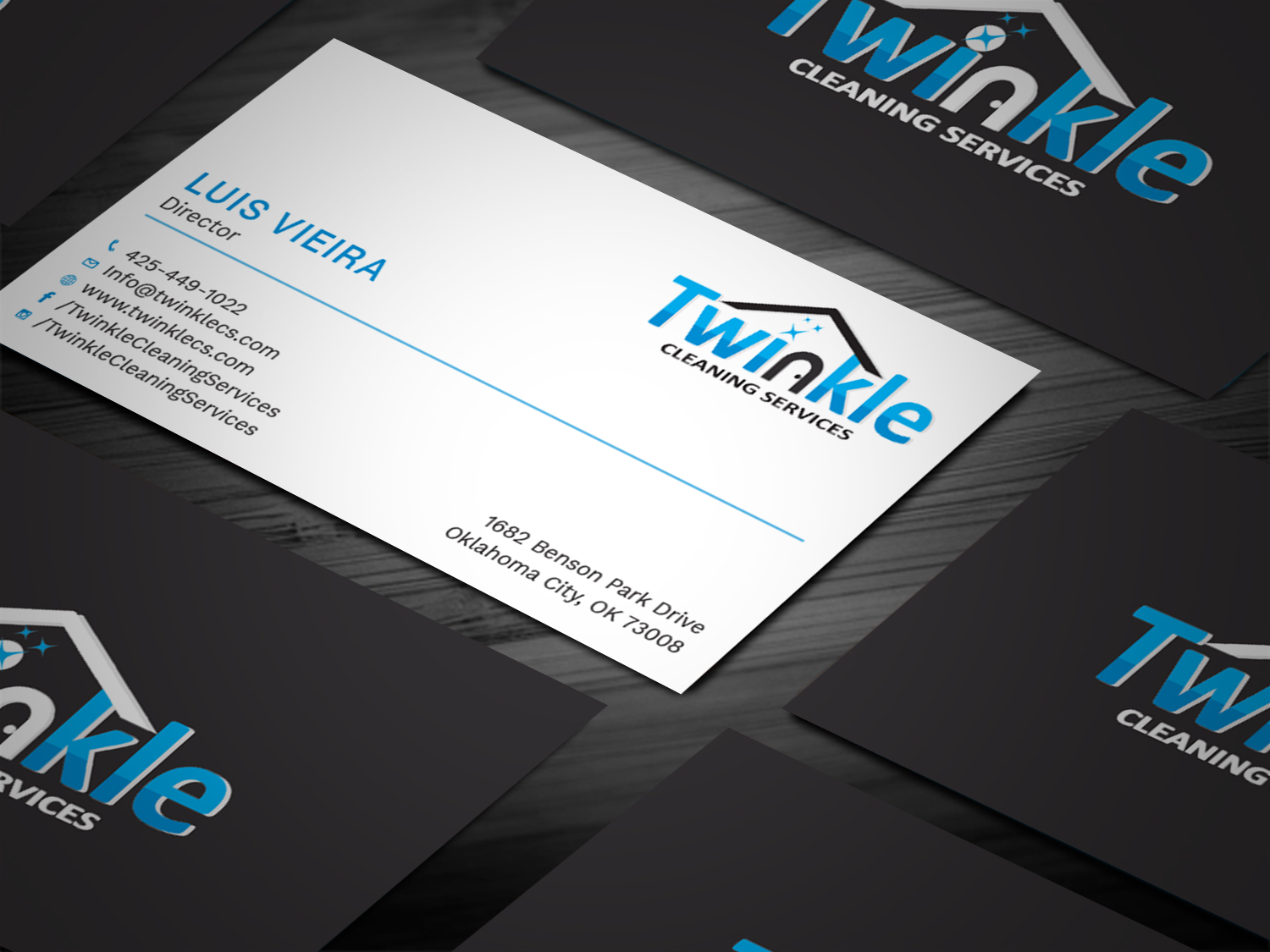 Diseño de Tarjeta de Presentación por Tripti Ranjan Gain para Twinkle Cleaning Services, LLC | Diseño #21271289