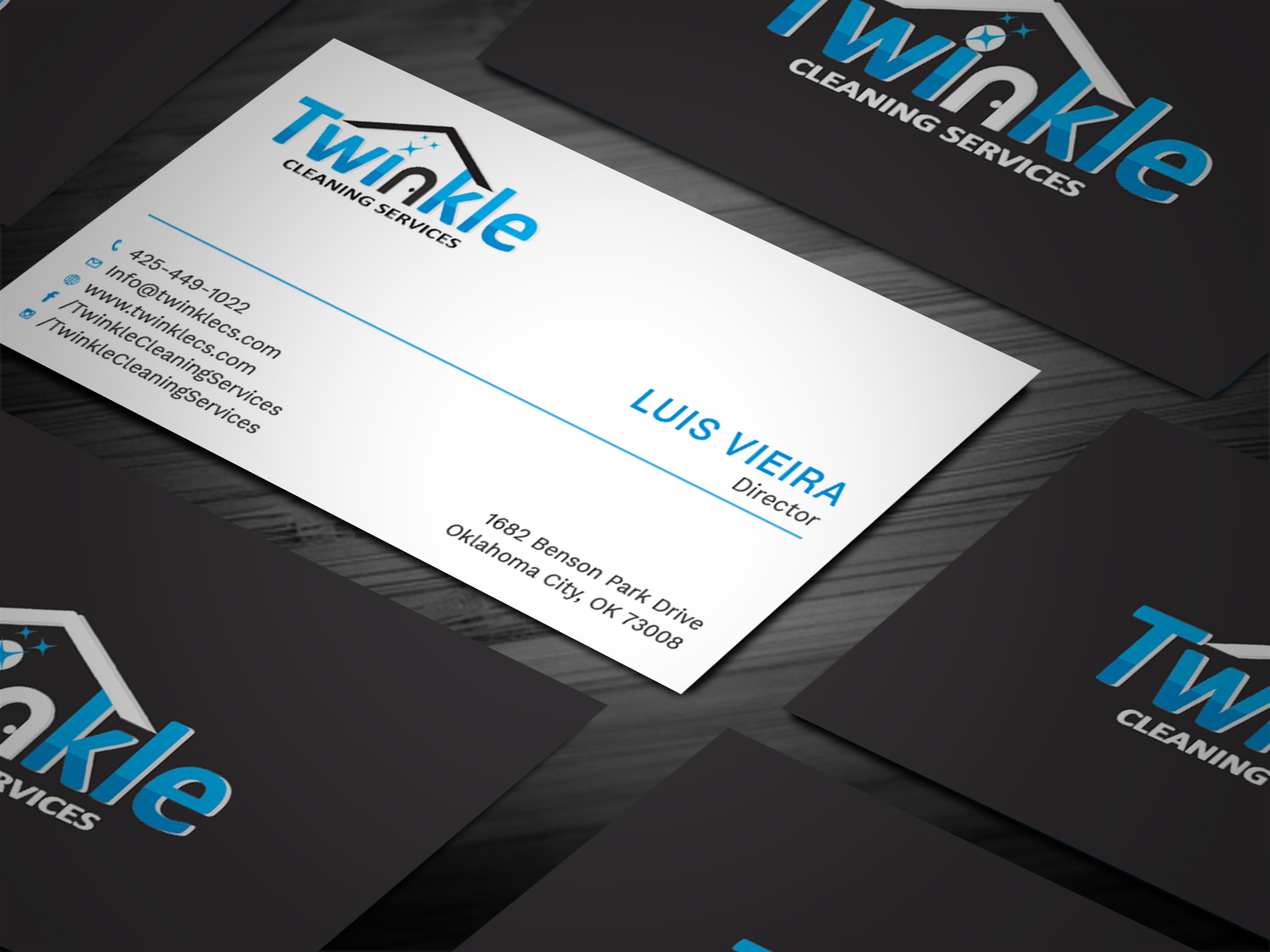 Business Card Design by Tripti Ranjan Gain for Twinkle Cleaning Services, LLC | Design #21271290
