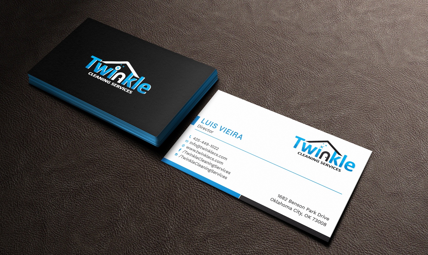 Diseño de Tarjeta de Presentación por Tripti Ranjan Gain para Twinkle Cleaning Services, LLC | Diseño #21271298