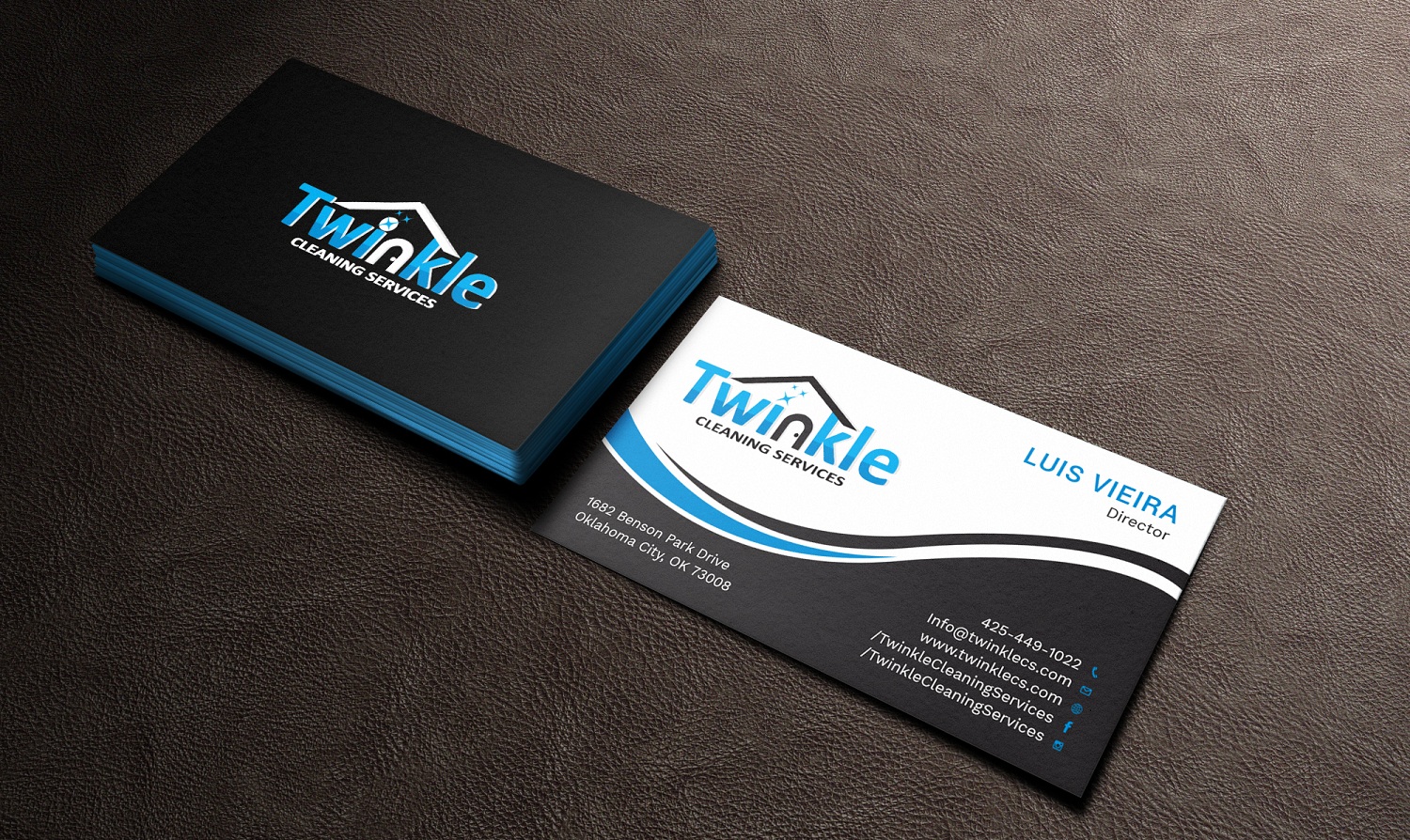 Business Card Design by Tripti Ranjan Gain for Twinkle Cleaning Services, LLC | Design #21271300