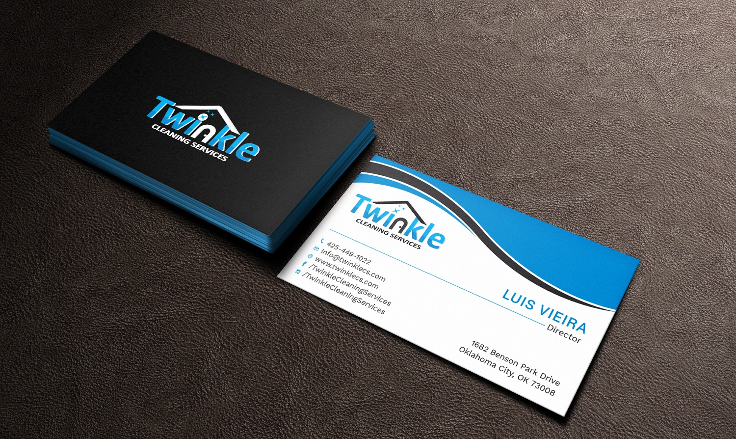 Business Card Design by Tripti Ranjan Gain for Twinkle Cleaning Services, LLC | Design #21271302