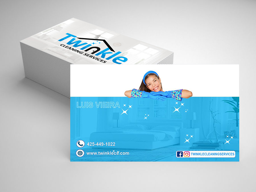 Diseño de Tarjeta de Presentación por HAKIMA 2 para Twinkle Cleaning Services, LLC | Diseño #21272353