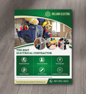 My project is the start of a electrical contracting business. 8.5x11, single fold | Diseño de Flyer por alex989