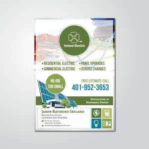 My project is the start of a electrical contracting business. 8.5x11, single fold | Diseño de Flyer por coo.lt