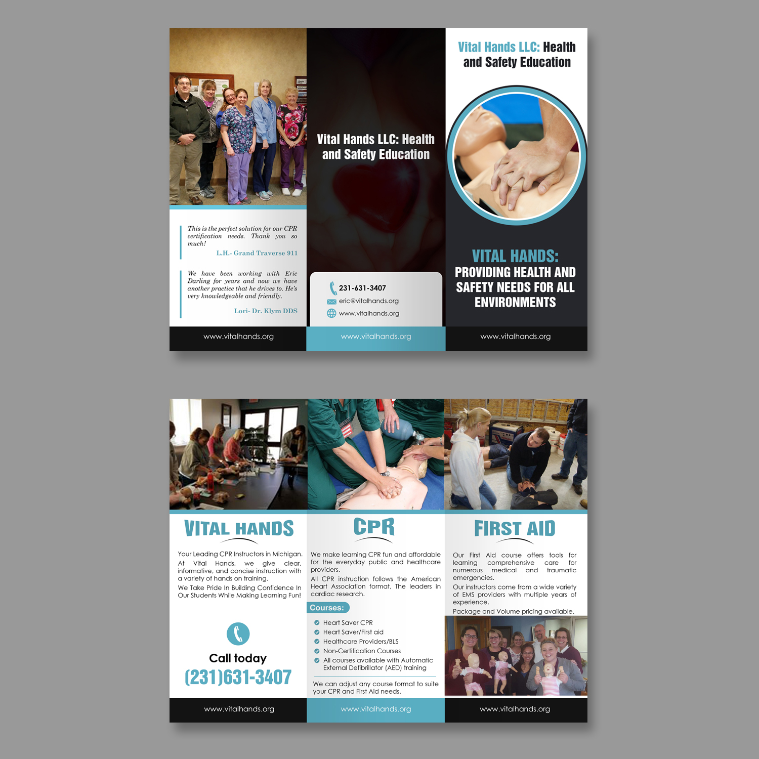 Brochure Design by aspiremedia for Vital Hands LLC | Design #21269196