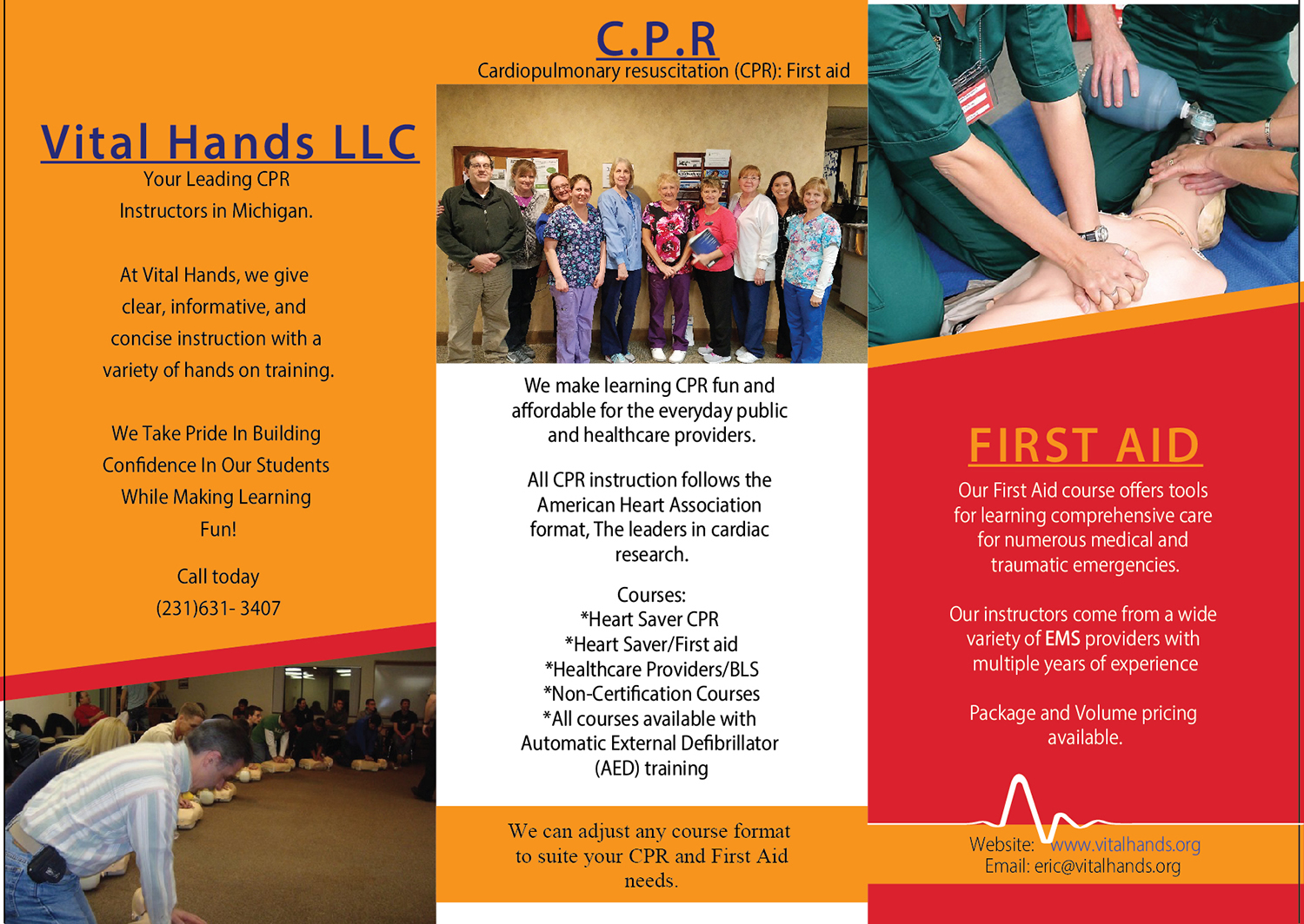 Brochure Design by Muraya for Vital Hands LLC | Design #21245780