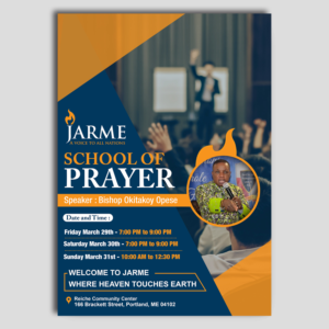 Flyer for the teaching seminar on prayer | Flyer Design by Schöpfer