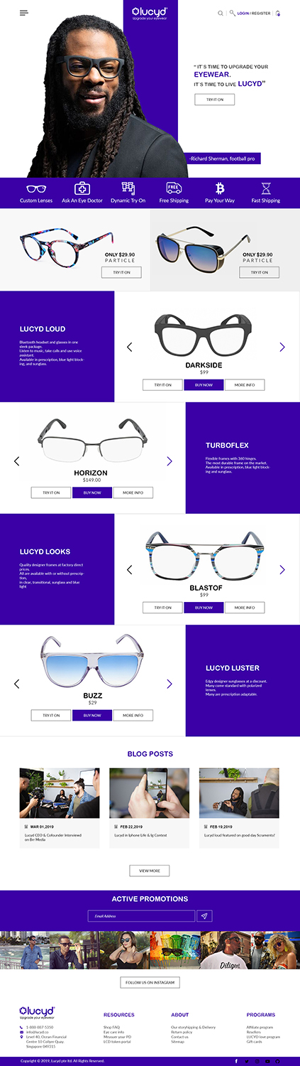 Web Design by bdesigner9 for Lucyd | Design #21259025