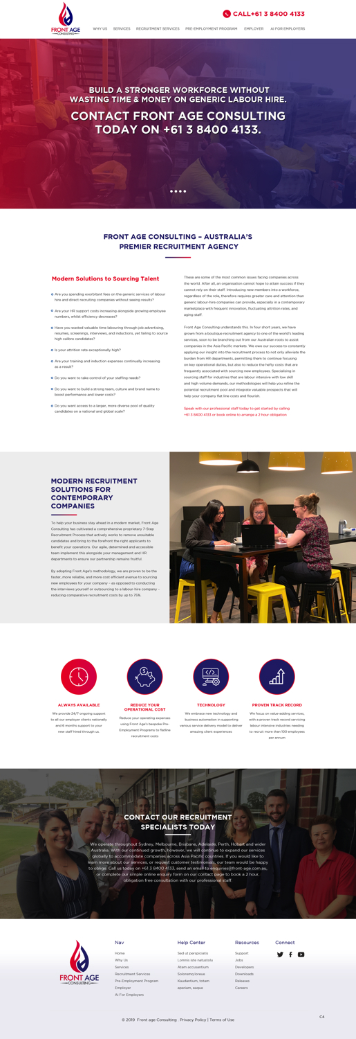 Web Design by pb for Front Age Consulting | Design #21296229