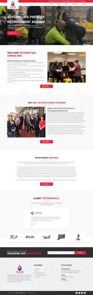 Web Design by Creative Usha for Front Age Consulting | Design: #21342676