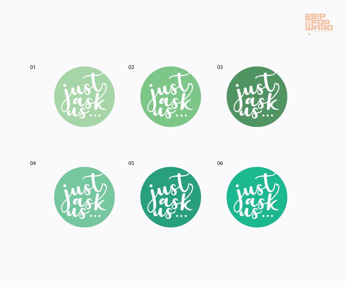 Logo Design by step forward 2 for Just Ask Us... | Design #21310069
