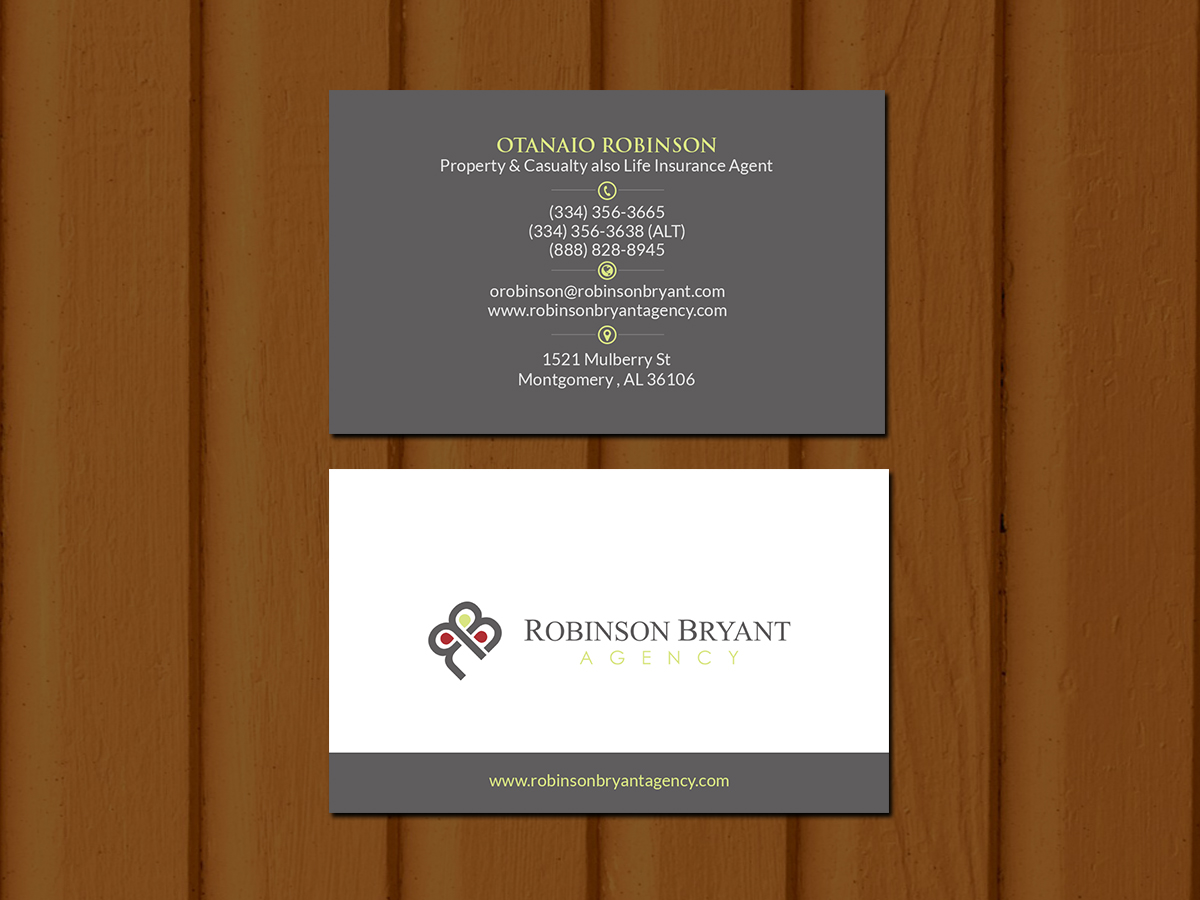 Design de Carte de Visite par Creations Box 2015 pour Robinson Bryant Agency | Design #21266527