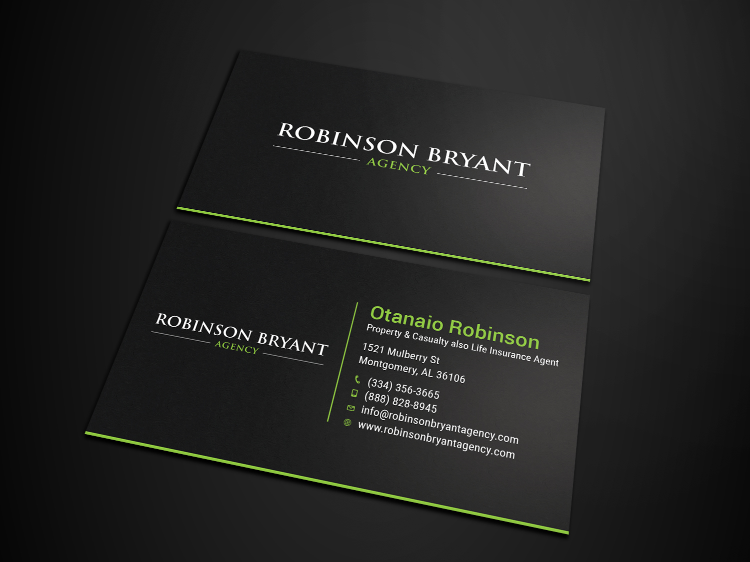 Business Card Design by Tripti Ranjan Gain for Robinson Bryant Agency | Design #21276773