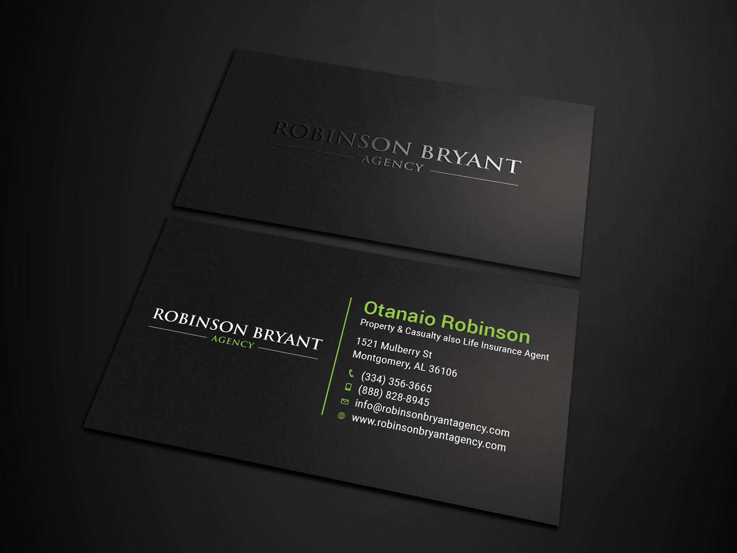 Business Card Design by Tripti Ranjan Gain for Robinson Bryant Agency | Design #21276774