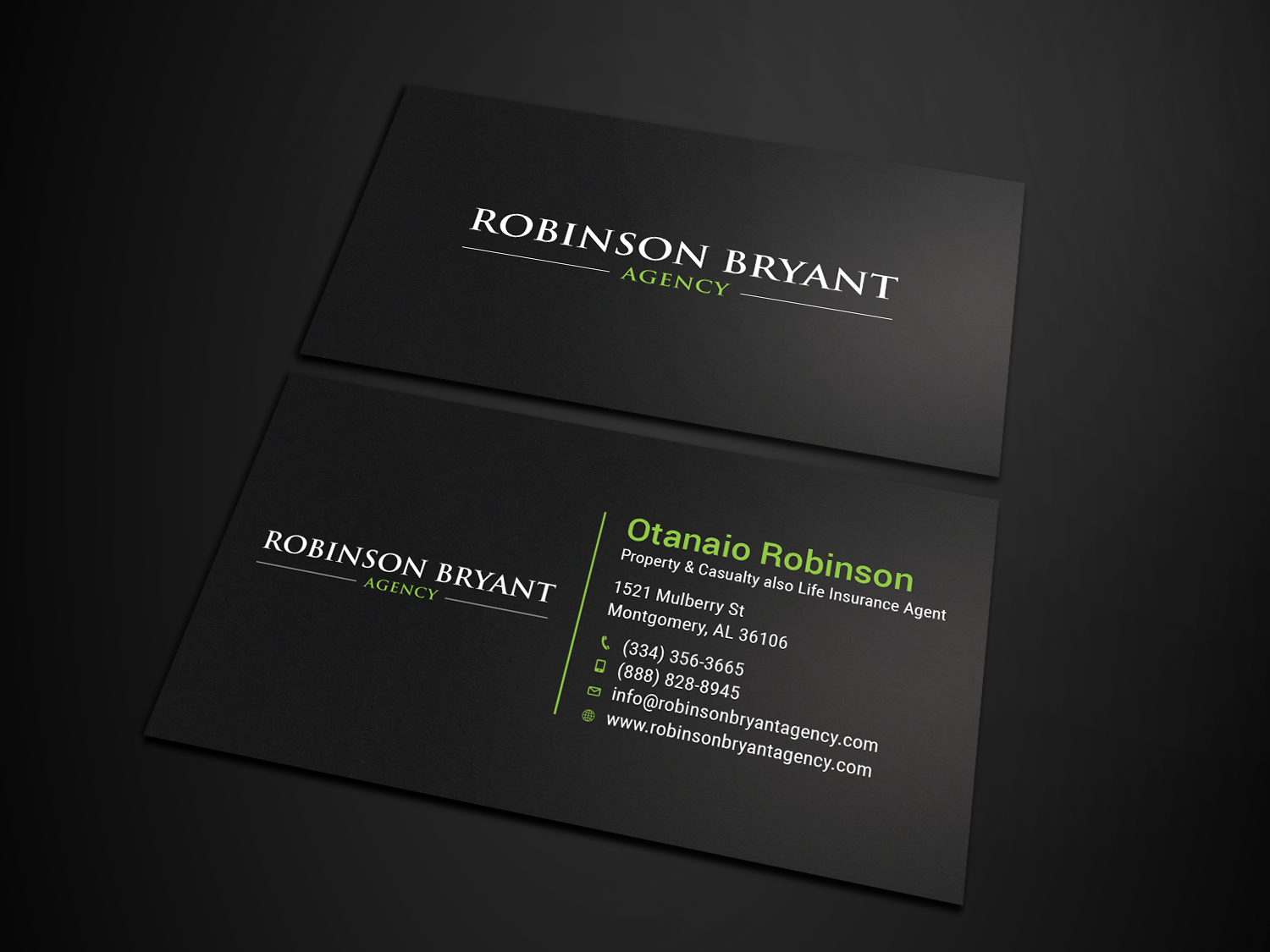 Design de Carte de Visite par Tripti Ranjan Gain pour Robinson Bryant Agency | Design #21276775