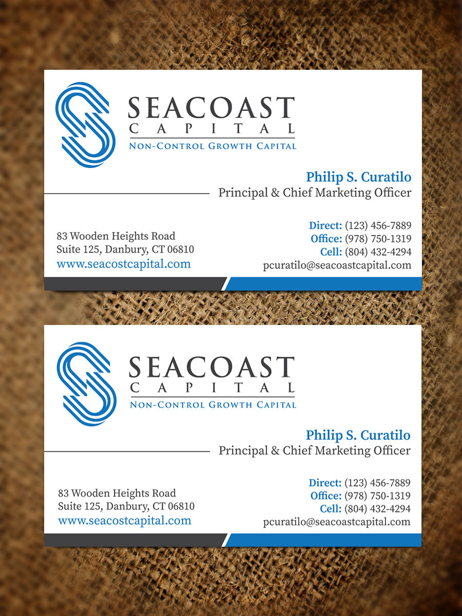 Business Card Design by JK18 for Seacoast Capital | Design #21266273