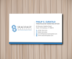 Business Card Design by chandrayaan.creative for Seacoast Capital | Design: #21262436