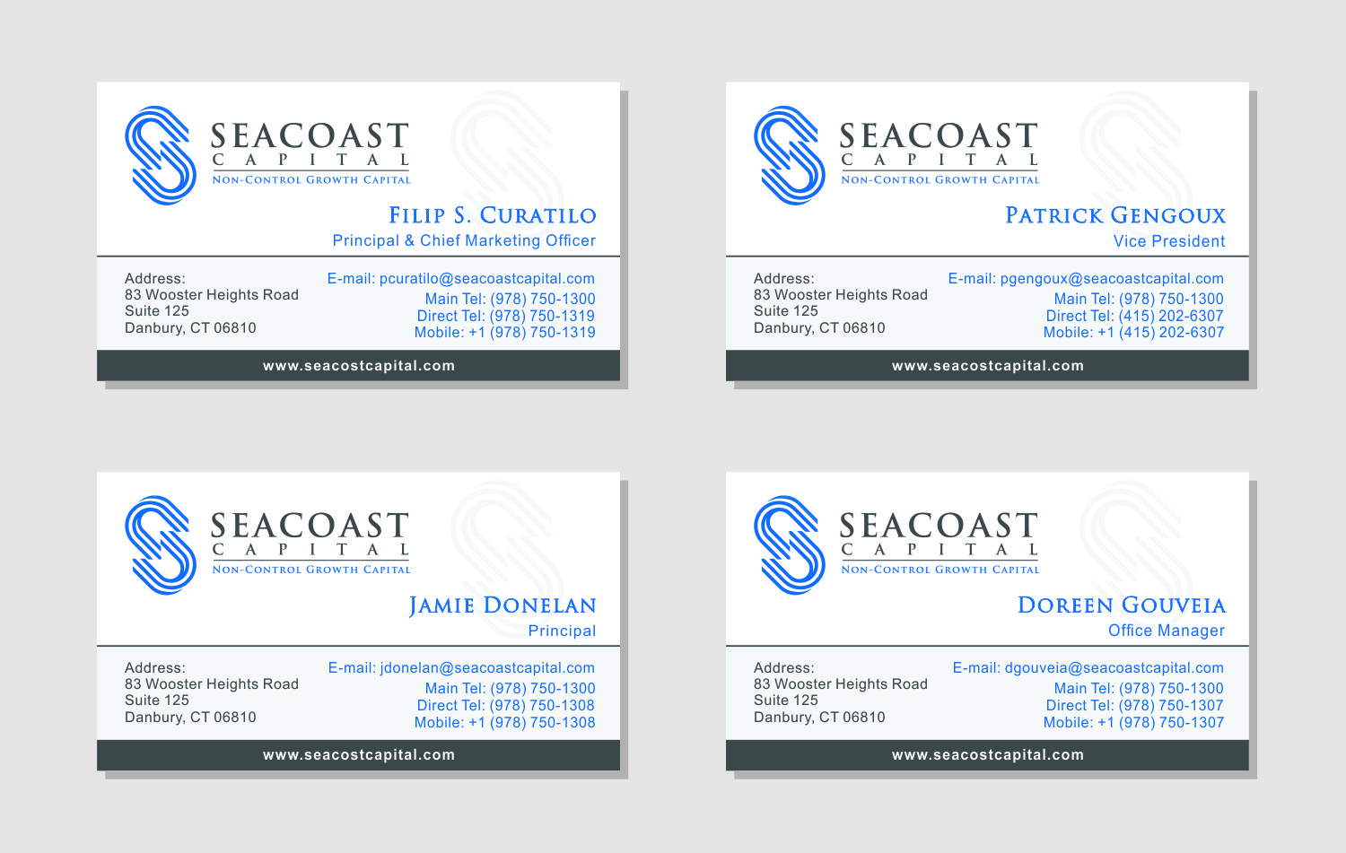 Business Card Design by bojboga for Seacoast Capital | Design #21294253