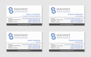 Design de Carte de Visite par bojboga pour Seacoast Capital | Design : #21309570