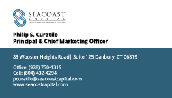 Business Card Design by cjxxxxxhxx for Seacoast Capital | Design #21262214