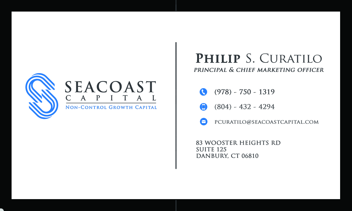 Business Card Design by Fn+Ctrl for Seacoast Capital | Design #21291569