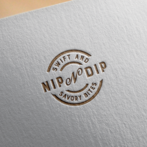 NIP N DIP Swift and Savory Bites  | Logo Design by LouiePepito