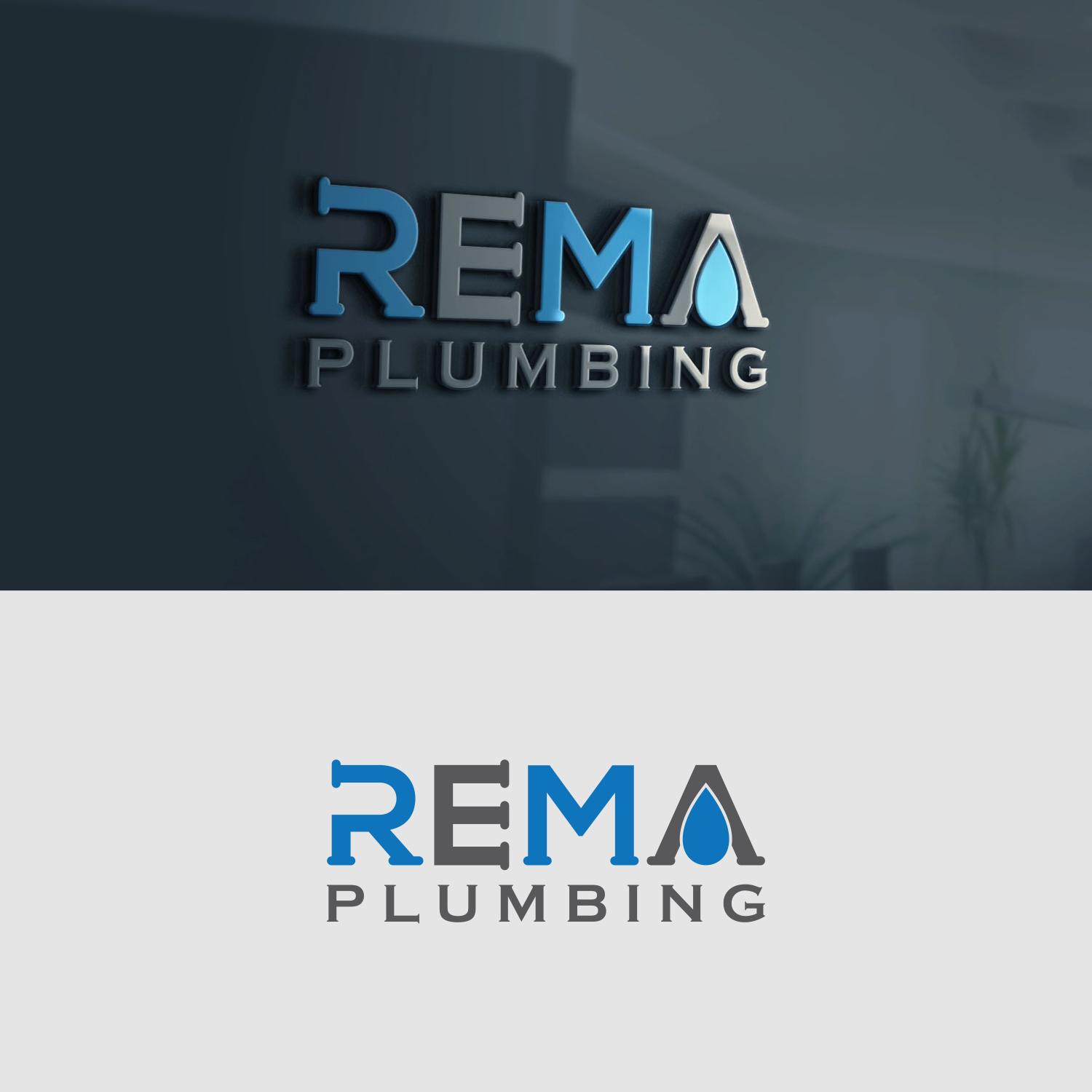 Logo Design by saher khan 2 for rema plumbing | Design #21261974