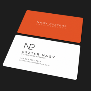 Nagy Eszters Physiotherapy Business Card Vienna | Visitenkarten-Design von Sandaruwan