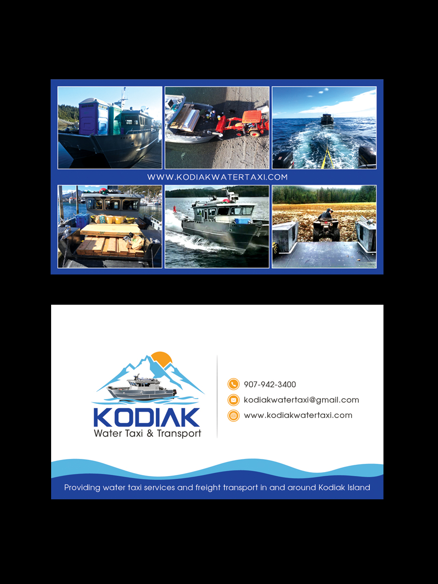 Business Card Design by Sandaruwan for Kodiak Water Taxi and Transport | Design #21269529