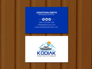 Business Card Design by Creations Box 2015 for Kodiak Water Taxi and Transport | Design: #21270806