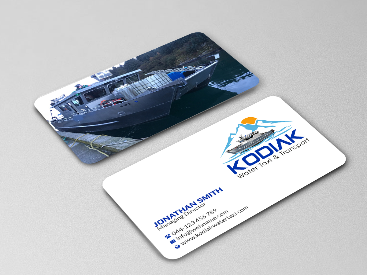 Business Card Design by Creations Box 2015 for Kodiak Water Taxi and Transport | Design #21273297