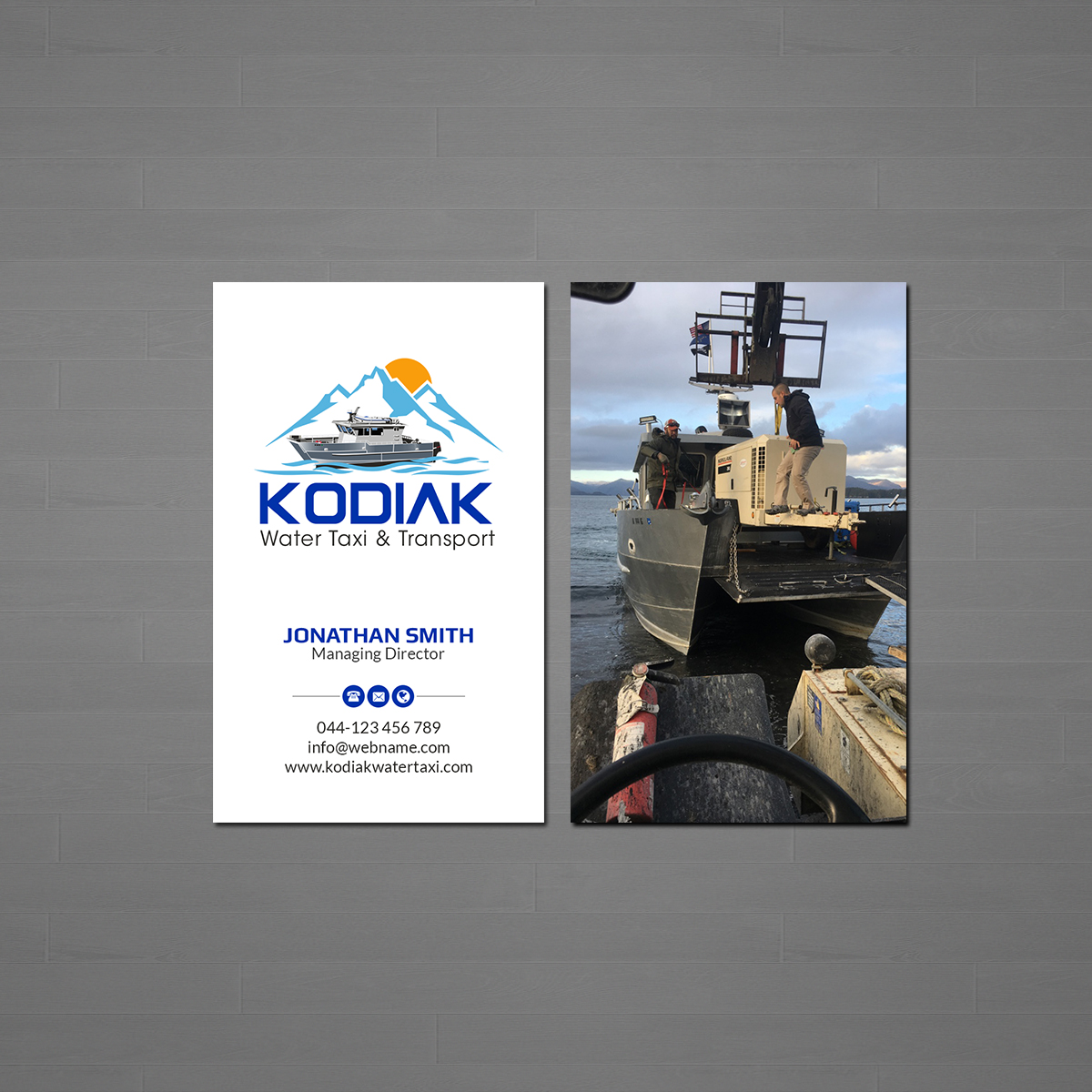 Diseño de Tarjeta de Presentación por Creations Box 2015 para Kodiak Water Taxi and Transport | Diseño #21273301