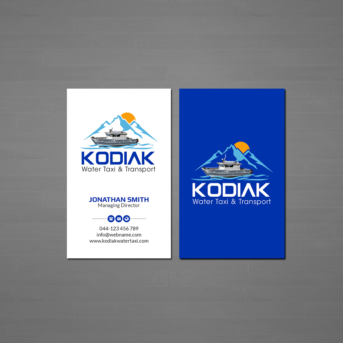 Diseño de Tarjeta de Presentación por Creations Box 2015 para Kodiak Water Taxi and Transport | Diseño #21273305