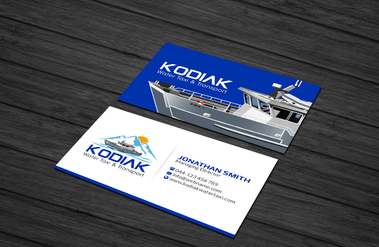 Business Card Design by Creations Box 2015 for Kodiak Water Taxi and Transport | Design #21273307